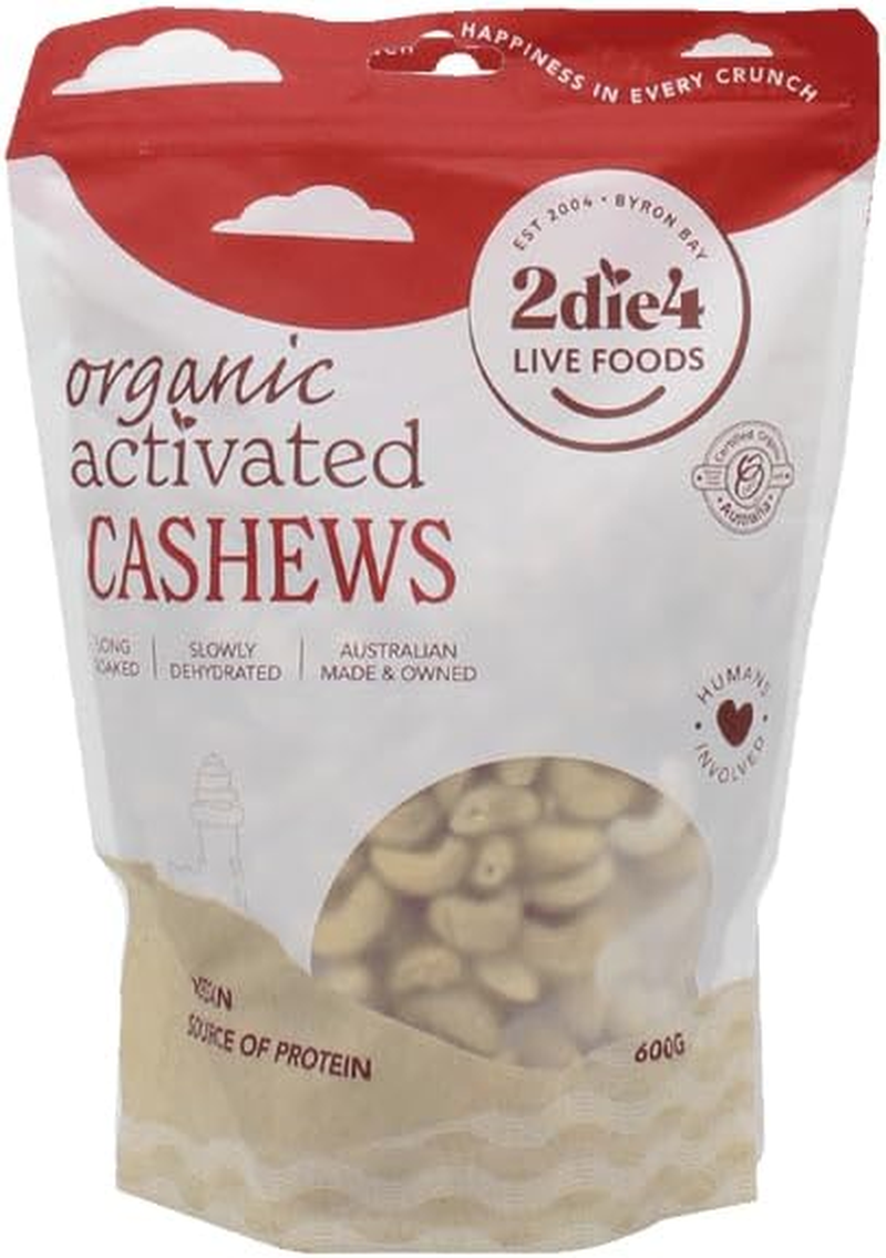 2Die4 Live Foods Activated Organic Cashews 600G