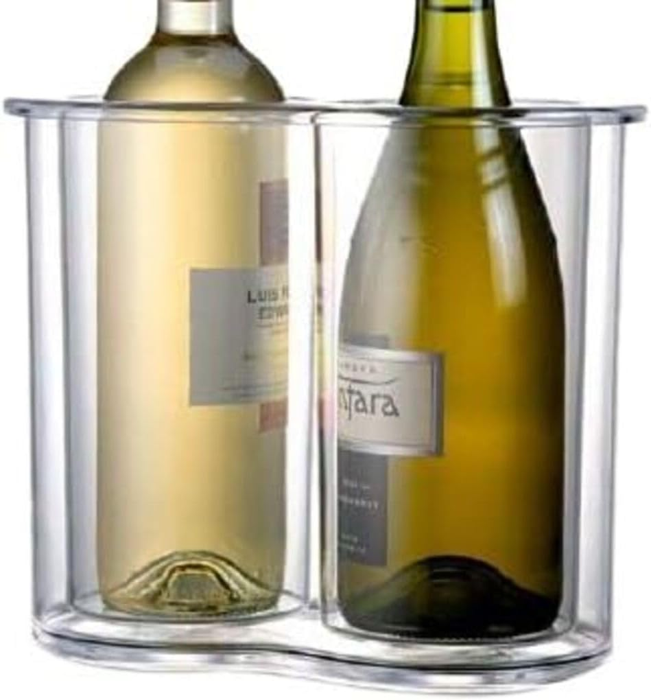 Prodyne Twin-Chill 2 Bottle Iceless Wine Cooler, Clear image number 3
