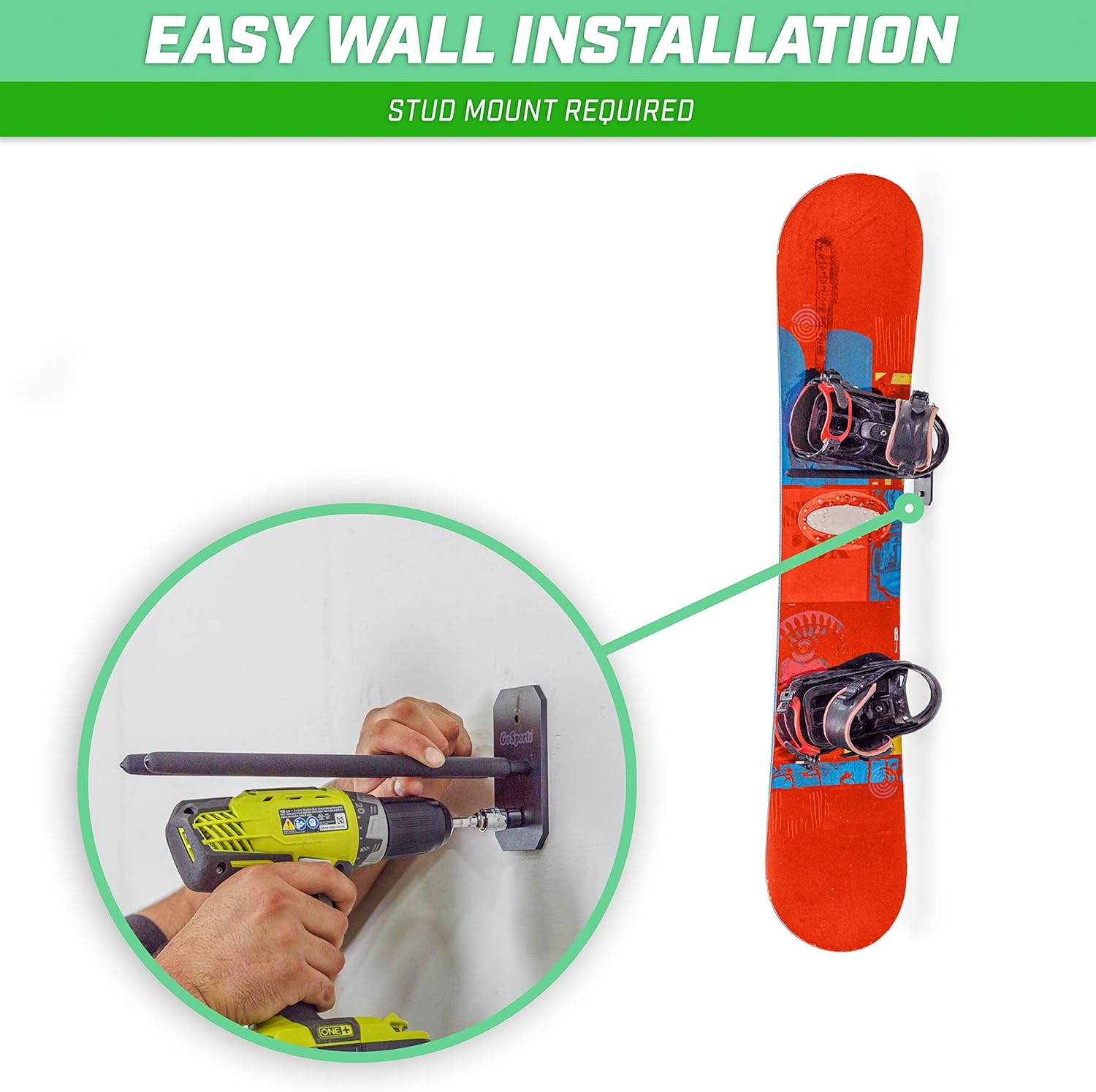 Gosports Wall Mounted Ski and Snowboard Storage Rack - 2 or 8 Ski Sizes image number 2