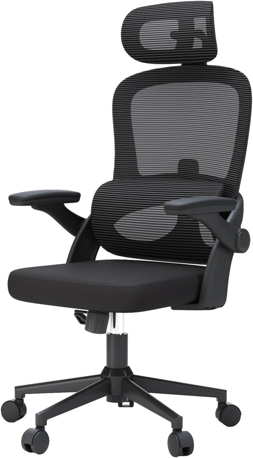 SIHOO M102C-M102Ergonomic Office Chair, Computer High Back Chair with Dual Back Design - Individual Lumbar Pillow, 3D Armrests, Adjustable Headrest and Comfortable Thick Cushion (Gray)