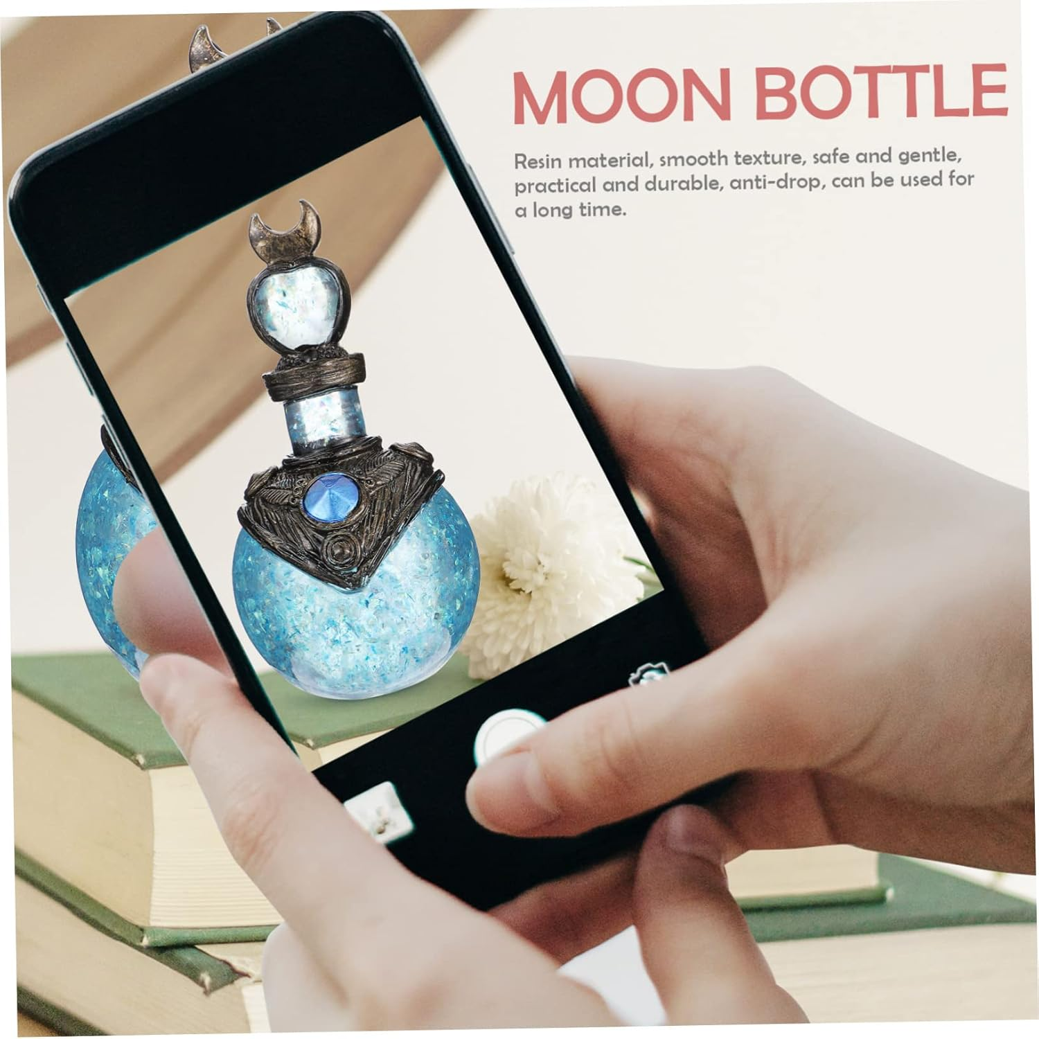 Alasum 1Pc Delicate Shiny Bottle Figurine Creative Mermaid Moonlight Decor for Home Unique Indoor Ornaments to Add Warmth and Style to Your Space for Art Lovers