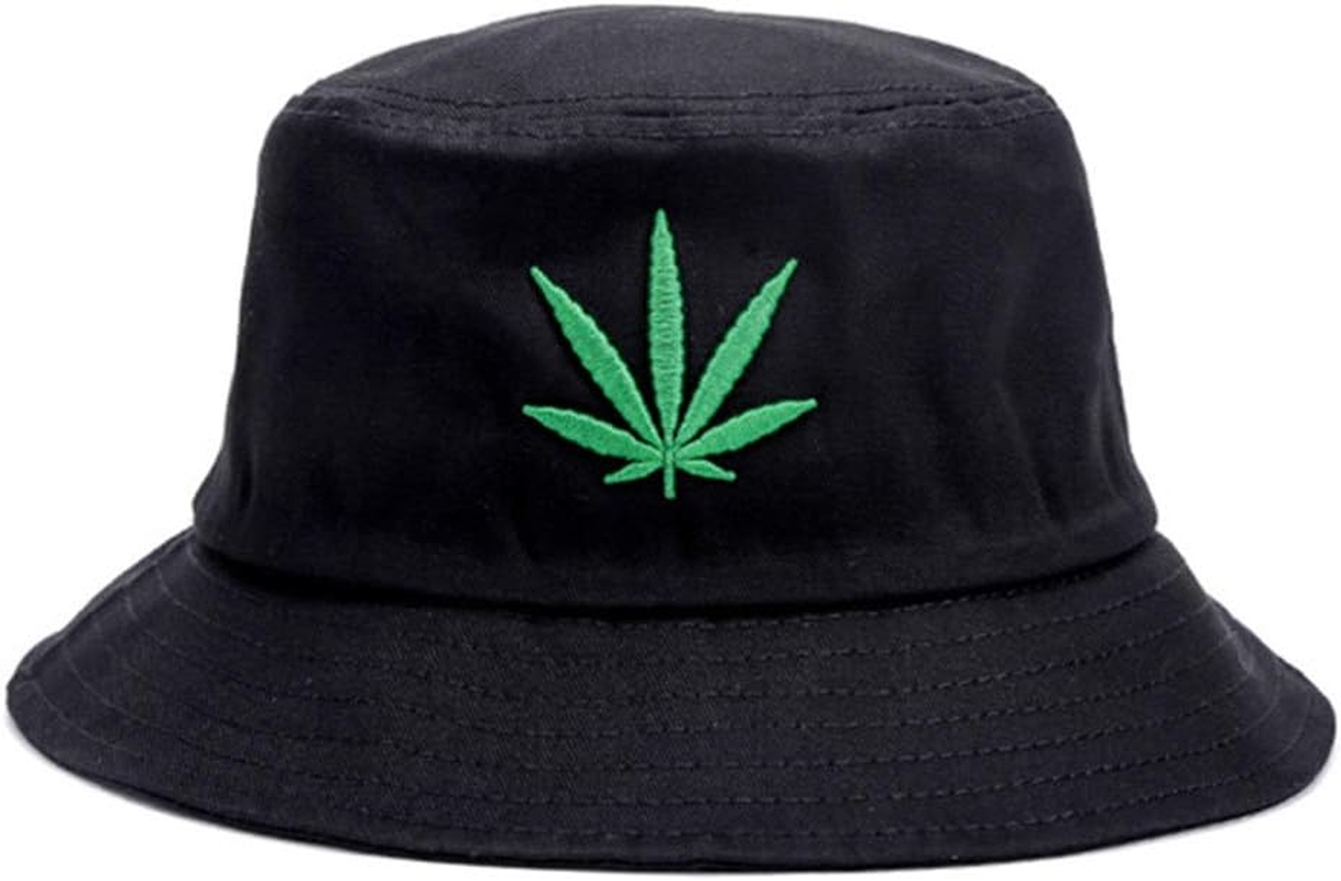INOGIH Reversible Bucket-Hat Marijuana-Cannabis Weed Foldble Fisherman Hat Packable