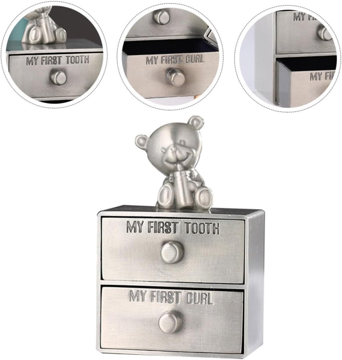 Tooth Storage Box and Baby Tooth Holder for Boys and Girls Small Desktop Keepsake Container for and Curls image number 3