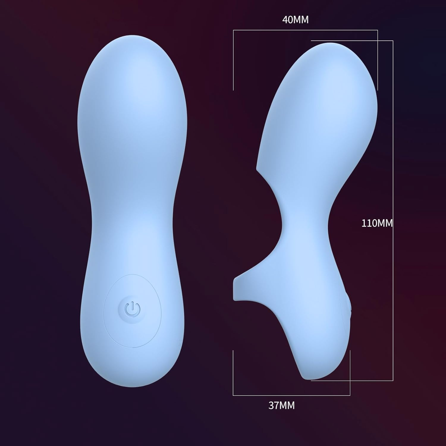 COREXPOWER Intense Finger Vibrator for Couples - Powerful Sexual Stimulation Toy for Women with Nipple and Clitoral Sensation - Sexual Pleasure Tools for Women Mini Vibrator Couples Sex Toys Blue image number 5