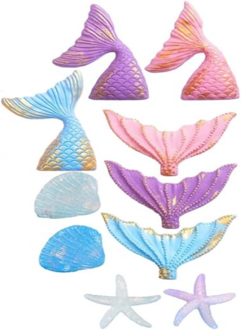 Jindizi 10 Pieces Cake Decoration Cake Underwater Ocean Decoration Ball Cake Party Accessories