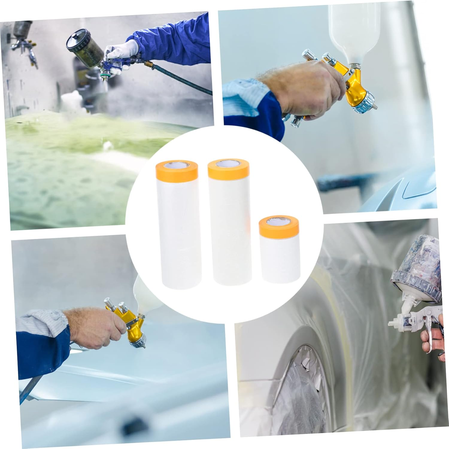 ARTIBETTER 3Rolls Masking Paper for Auto Body Painting Meters for Car Spraying and Furniture Protection