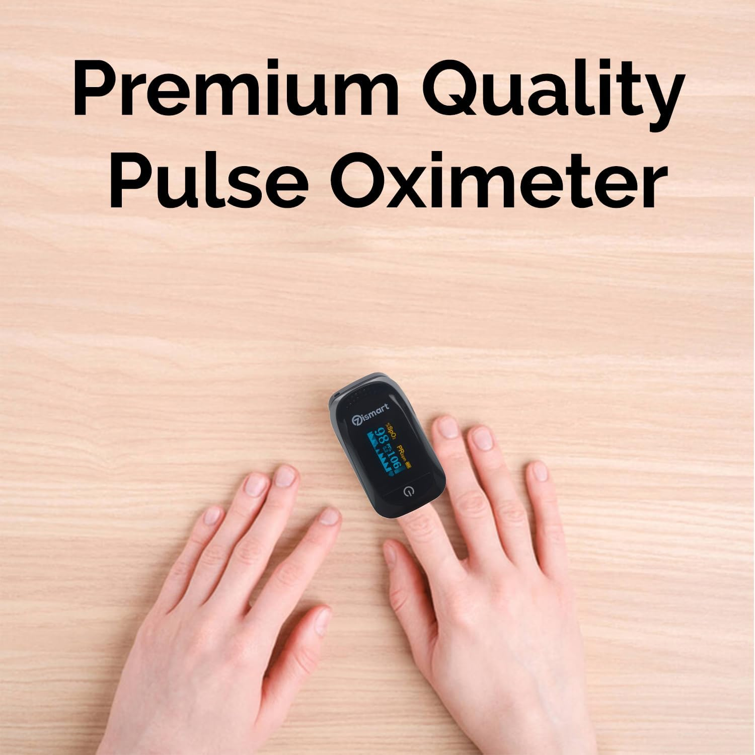 Fingertip Pulse Oximeter, Heart Pulse Rate, Spo2 Device Blood Oxygen Saturation Monitor for Medical or Home Use, Upgraded, Portable, Light Weight, OLED Display, Lanyard and Batteries, TGA, ARTG ID: 413949 Ozismart image number 1