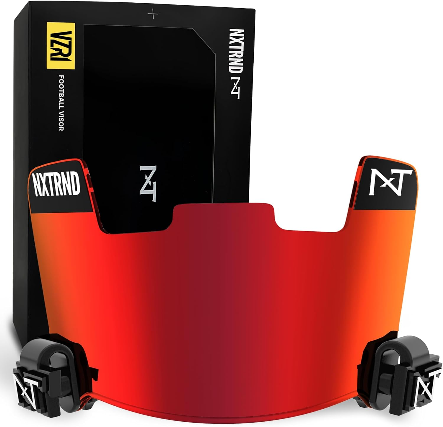 Nxtrnd VZR1 Tinted Football Visor, Professional Football Helmet Visor, Shield Fits Youth Football Helmets & Adult Football Helmets, Includes Visor Clips, Decal Pack, & Microfiber Bag - Chrome Purple image number 3