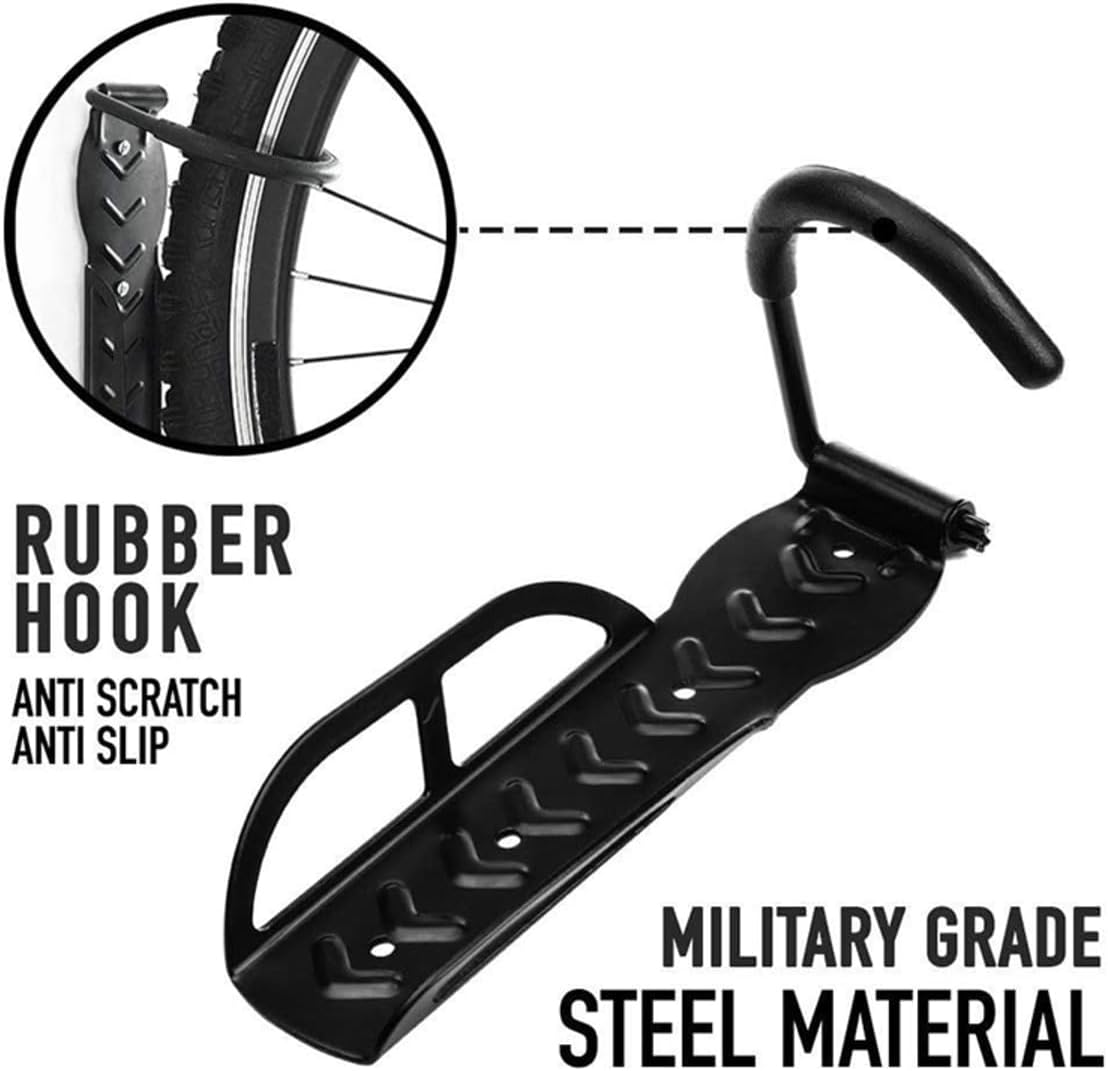 Elora Bicycle Steel Bike Wall Rack Mount Stand Holder Hook Garage Storage Hanger image number 4