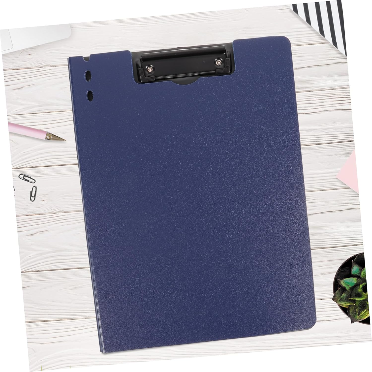 PLAFOPE Writing Pad Holder Clip Board for Classroom Portable Students Writing Boards Paper Clips Office Document Organizer - Grey image number 6