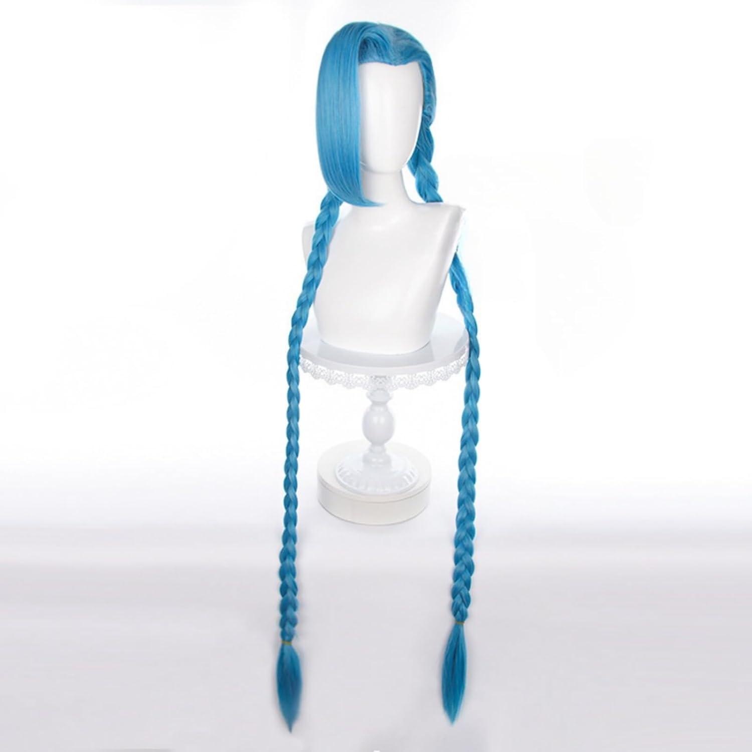 Hamish Game Anime Blue Wig Loose Cannon Cosplay Wig with Wig Cap Heat Resistant Hair Game Anime Cosplay for Holiday, Festival, Cosplay Party, Comic Exhibitions - Jinx image number 3