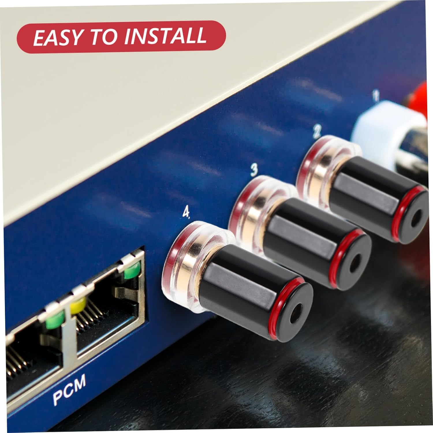 Angoily Hifi Speaker Binding Post Terminal Connector No Soldering Banana Plug for Audio Wire Durable Sound Equipment Connector for Home Theater and Studio Amplifier Setup Easy Installation