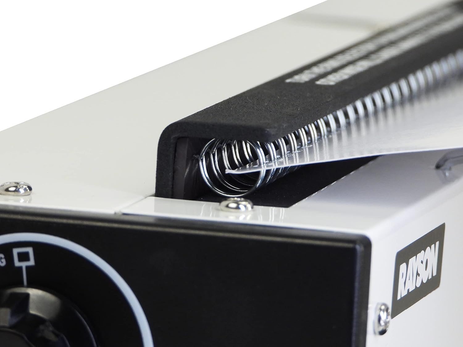 Rayson TD1202R Binding Machine, 3:1 Pitch Wire Binding Machine, round Holes, Punch 12 Sheets/Bind 120 Sheets with Sturdy Metal Construction