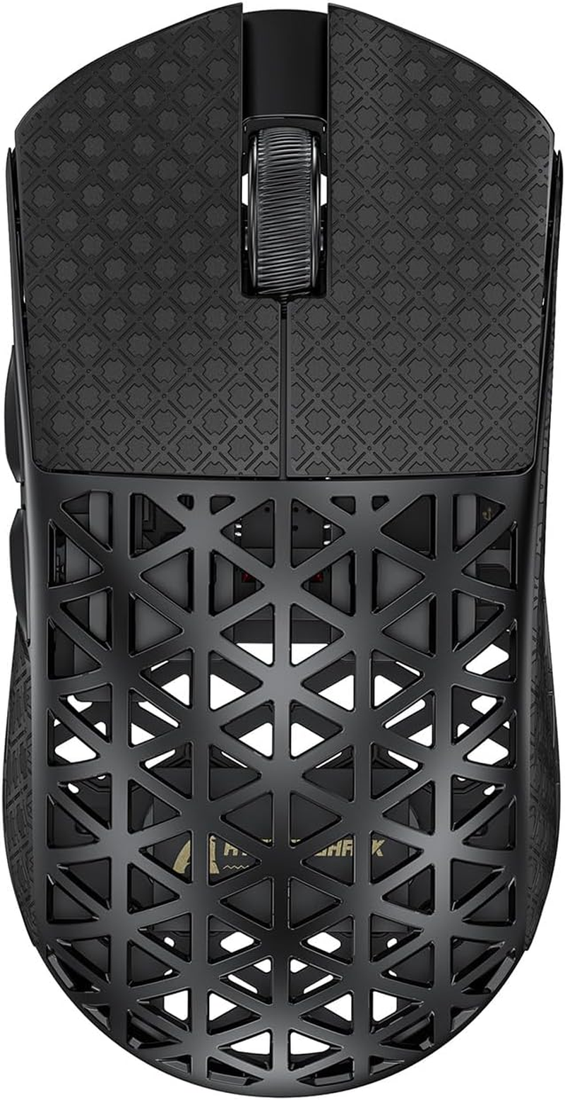 ATTACK SHARK R5 Ultra 8Khz Carbon Fiber Wireless Gaming Mouse with 42000 DPI, 39G Ultra-Lightweight, PAW3950 MAX Sensor, Nordic 52840 Chip, Wired/Bt/2.4Ghz Wirelss Programmable Mice for Pc/Mac (Black)