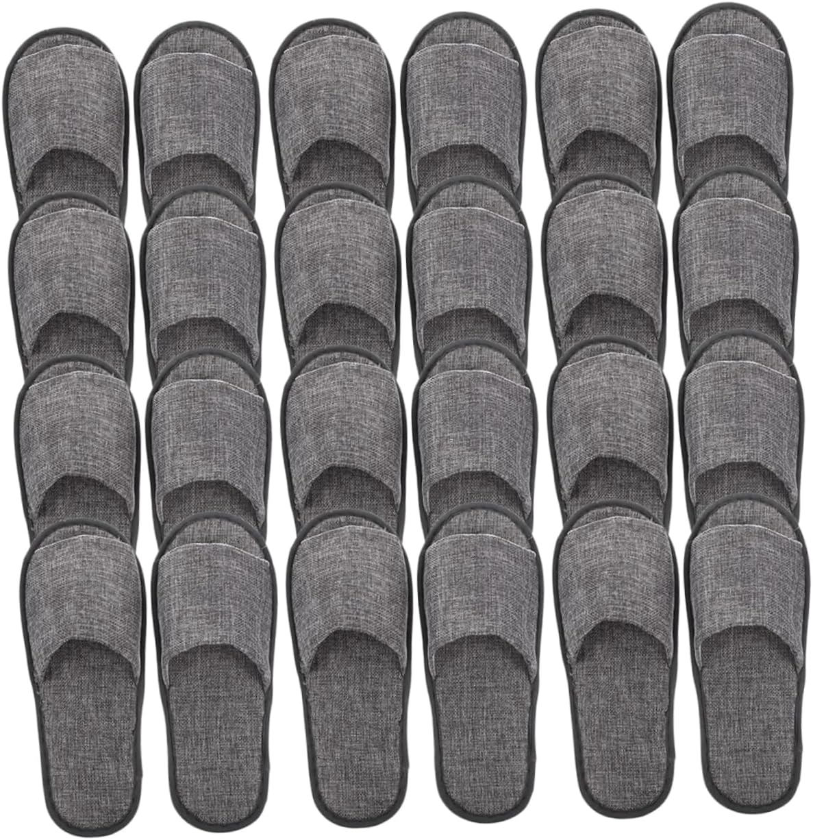 Vaguelly 12Pairs Slip Slippers for Men Travel Guest Open Toe Breathable Indoor Slippers image number 6