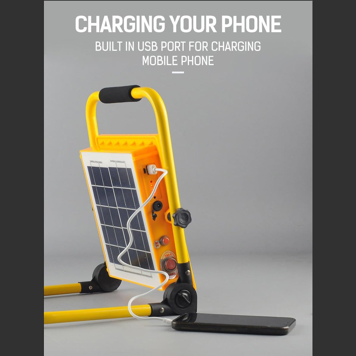 Ledlabs 100W Solar LED Flood Light - Rechargeable Outdoor Emergency Light with 4 Lighting Modes | IP65 Waterproof | 18H Runtime | for Power Outages, Construction, Camping image number 2