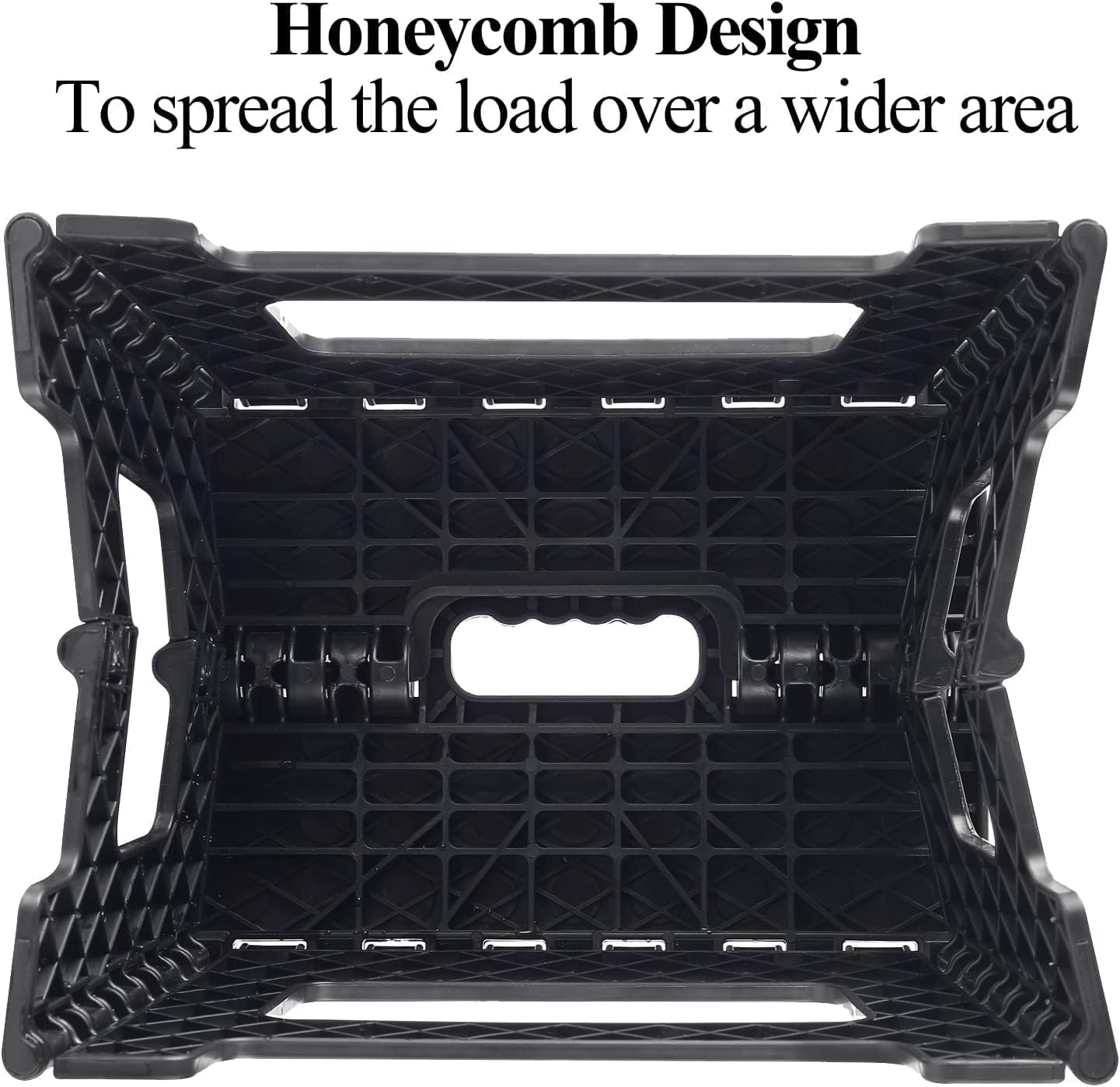 Folding Step Stool, 11 Inch Foot Stool for Kids Adults - Holds up to 330 Lbs, Lightweight Foldable Step Stool with Anti-Slip Surface, Carry Handle for Home Indoor Outdoor (Black) - Light Grey image number 2