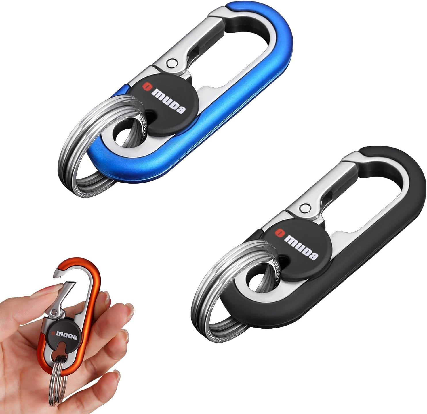 Key Chains Men, 2023 Car Key Chain for Men, Anti-Loss Keychain with Double Keyrings, Quick Release Key Chain