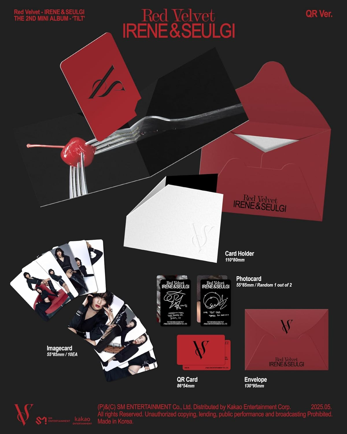 Red Velvet Irene & Seulgi TILT 2Nd Mini Album QR Version Holder+1Ea Qrcard+10P Image Card+1P Photocard+Tracking Sealed