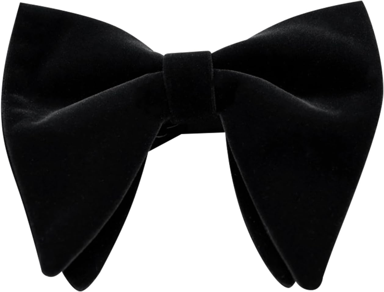 Domicubes Mens Velvet Bow Tie, Oversized Solid Color Pre-Tied Bow Tie Adjustable Formal Tuxedo Butterfly Big Bowtie for Birthday Groom Wedding Party Formal image number 6