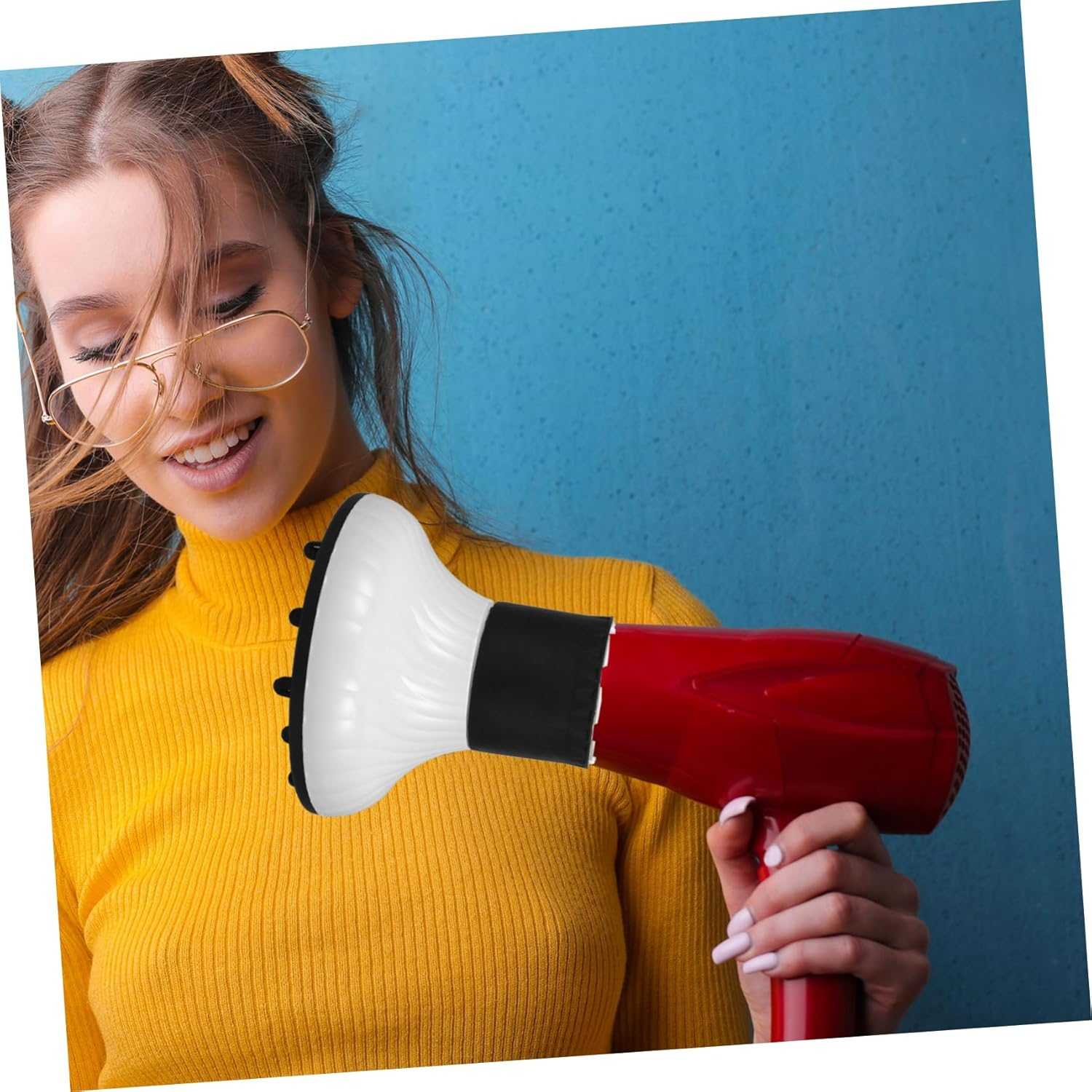 Hair Dryer Hood Rubber Elastic Salon Blow Dryer Attachment Diffuser Nozzle for Curling Styling image number 4