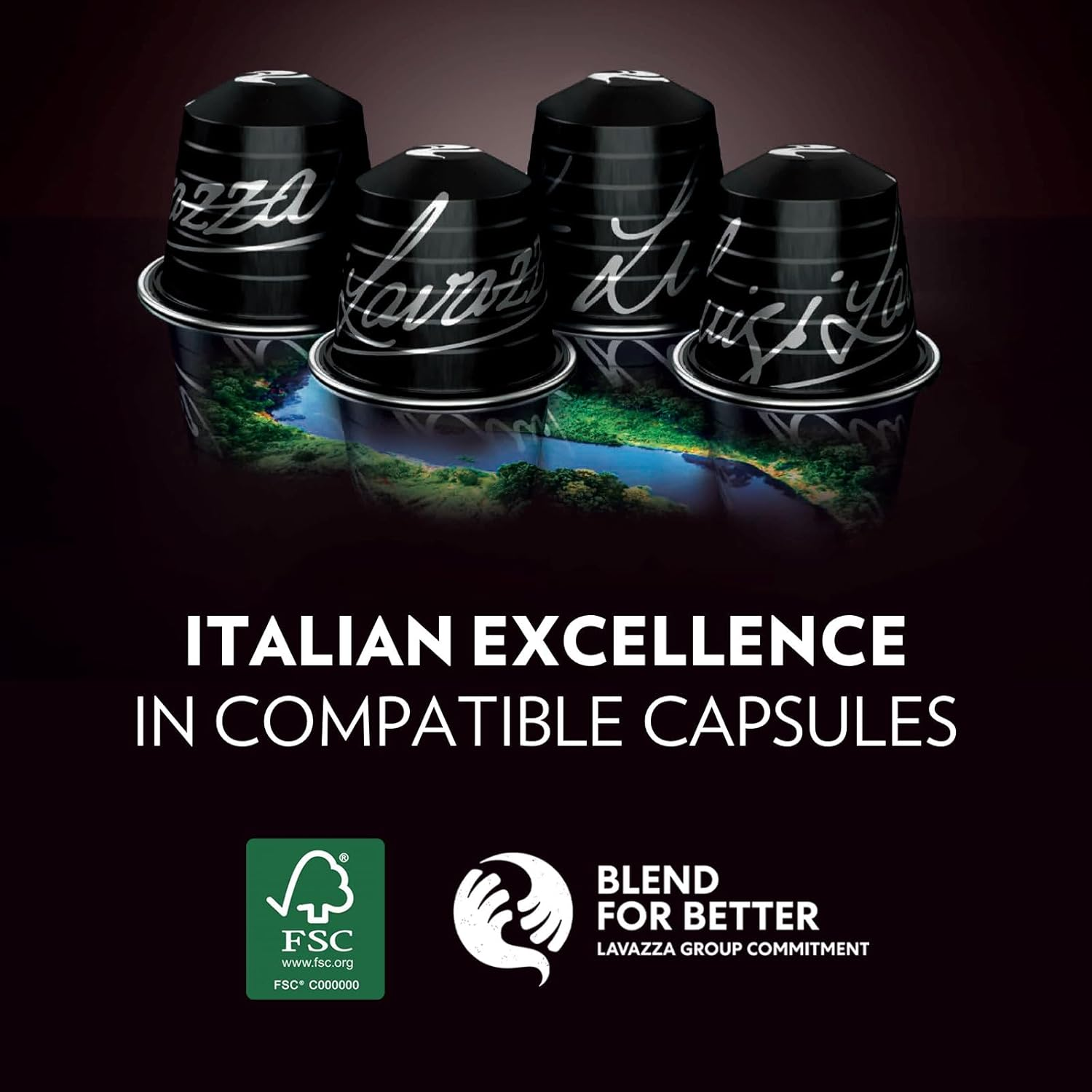 Lavazza, Espresso Maestro Classico, 100 Aluminium Coffee Pods Compatible with Nespresso Original Machines, Cereals & Cookies Notes, 100% Arabica, Intensity 9, Medium-Dark Roast, 10 Packs of 10 Pods image number 6