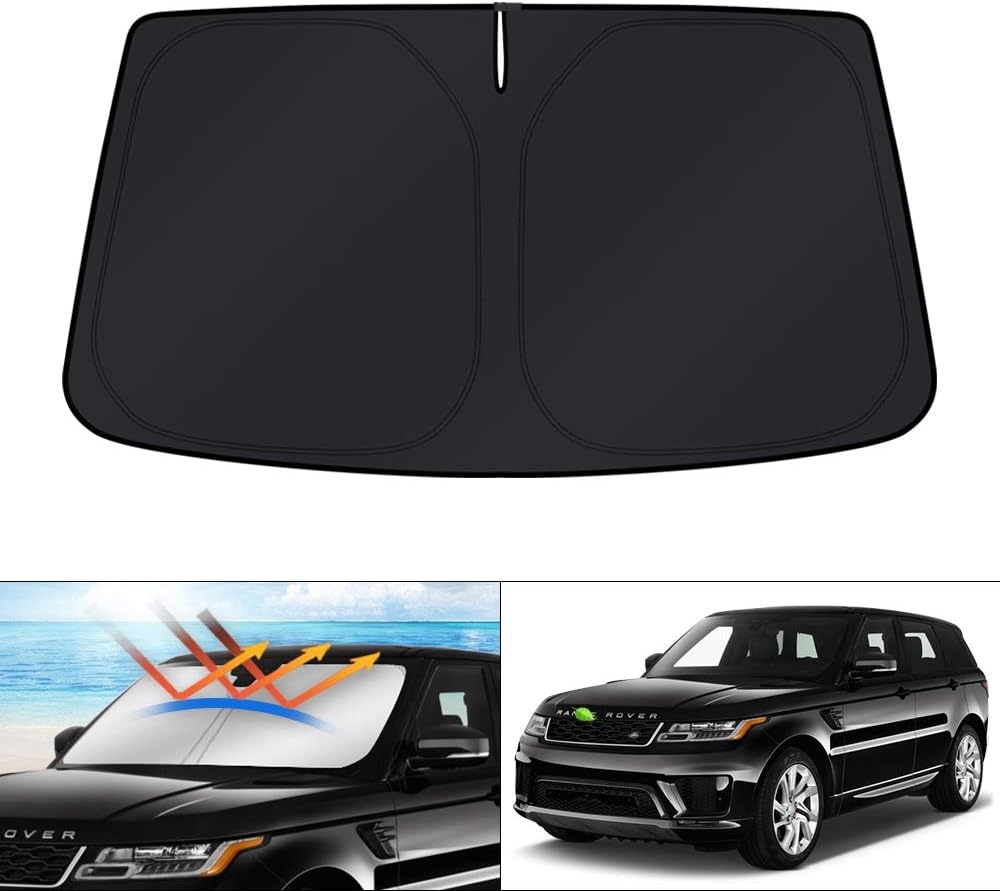 KUST Windshield Sun Shade for 2014-2022 Land Rover Range Rover Sport Accessories Sunshade Foldable Sun Visor Protector Blocks UV Rays Keep Your Car Cooler image number 6