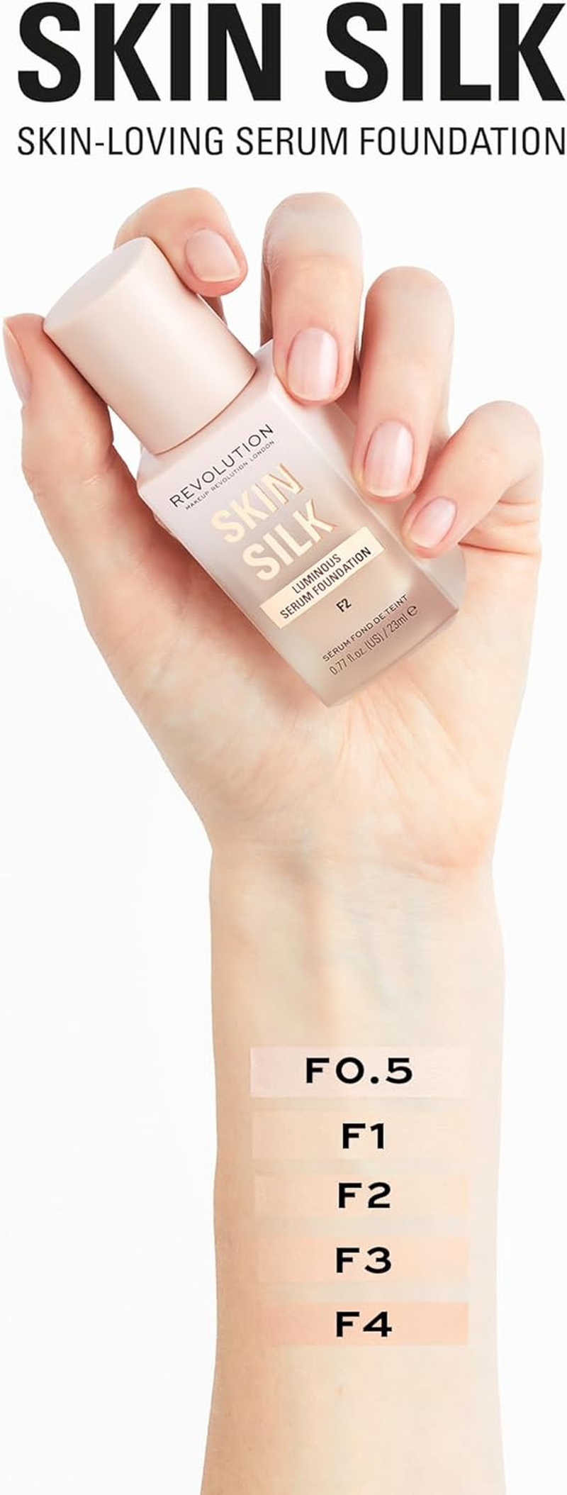Revolution Skin Silk Serum Foundation 23 Ml, F2 Shade image number 4