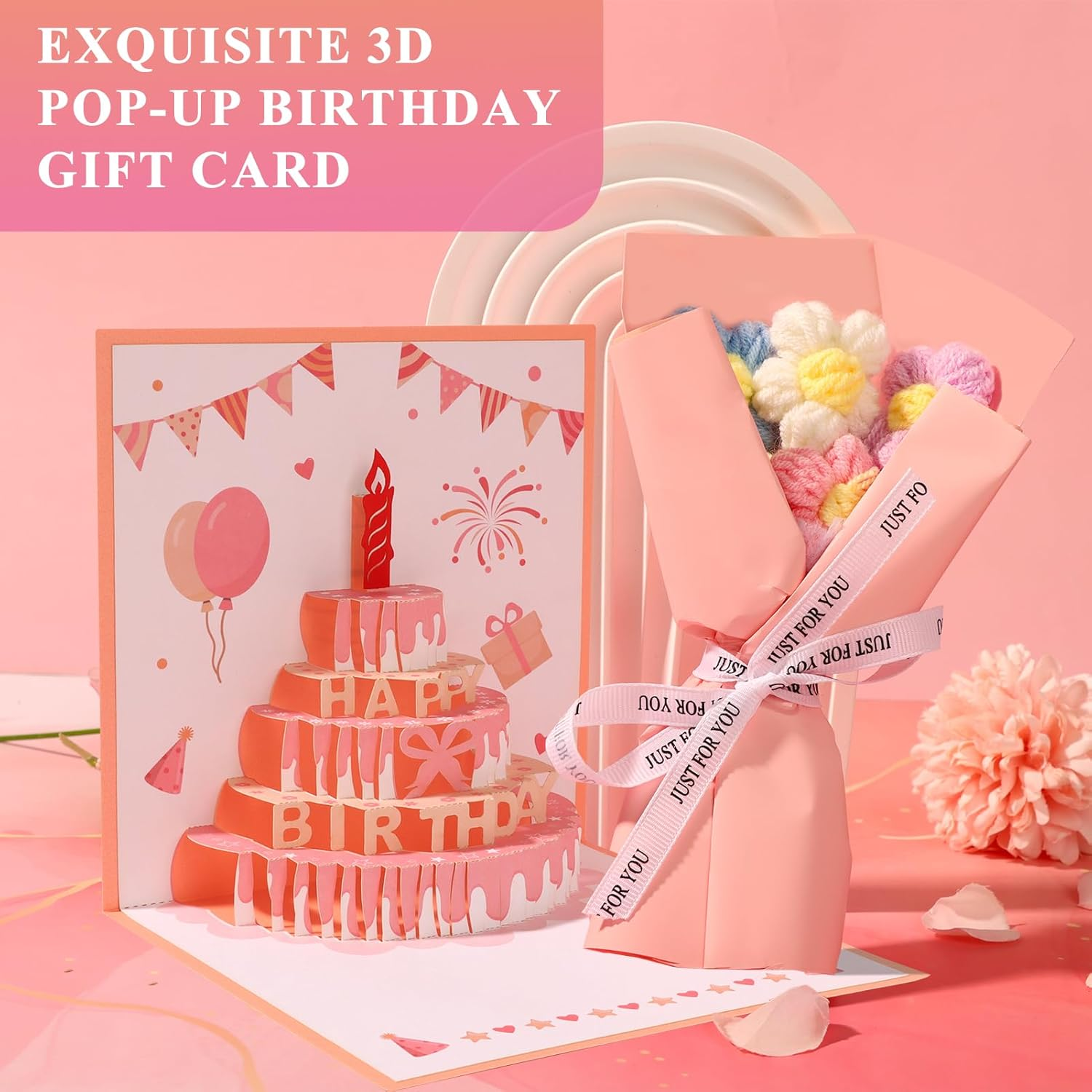 Birthday Gifts for Women Friendship, Pink Relaxing Spa Gifts Basket Set for Women, Self Care Gifts Unique Happy Birthday Gift Idea for Mom Her Best Friends Sister Wife Girlfriend Coworker Teacher image number 1