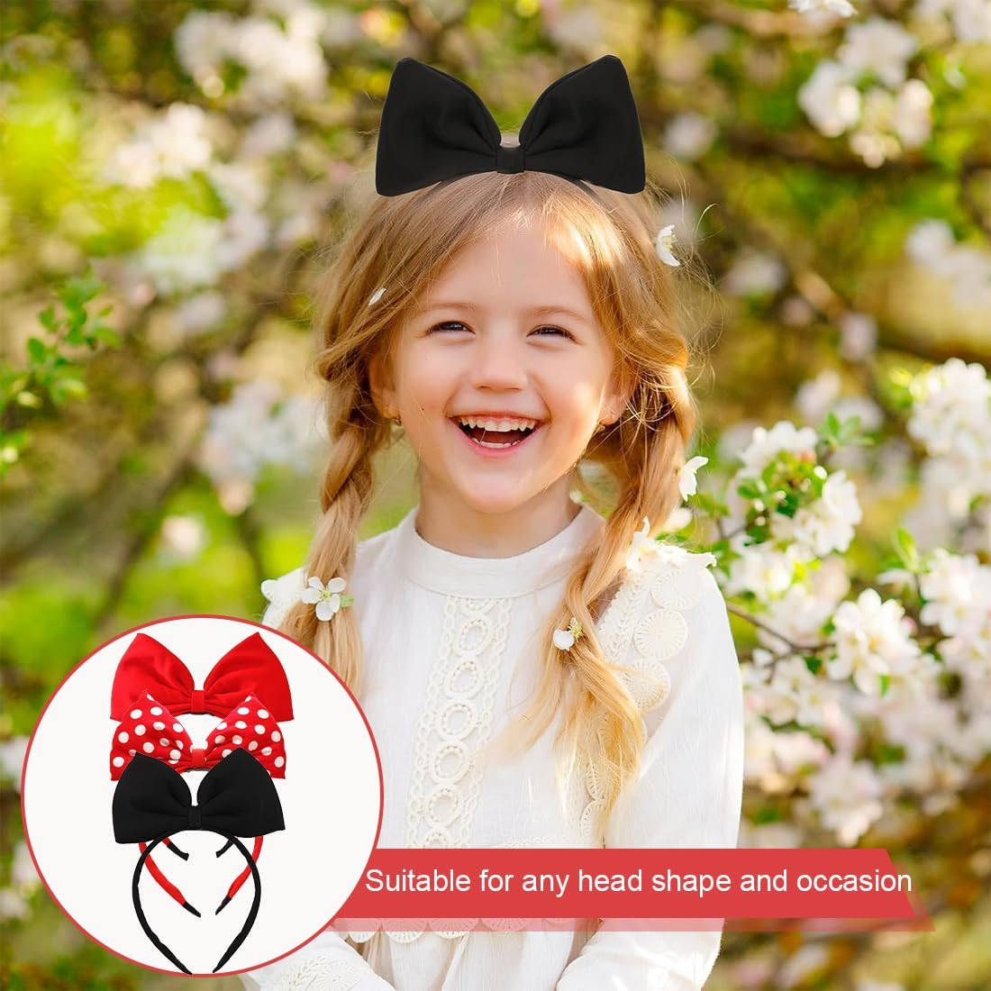 Bow Headband, Big Bow Hair Bands, Fashion Stretch Headpiece, Bow Headband Headpiece for Women and Girls, for Women and Women, Cute Hair Accessories