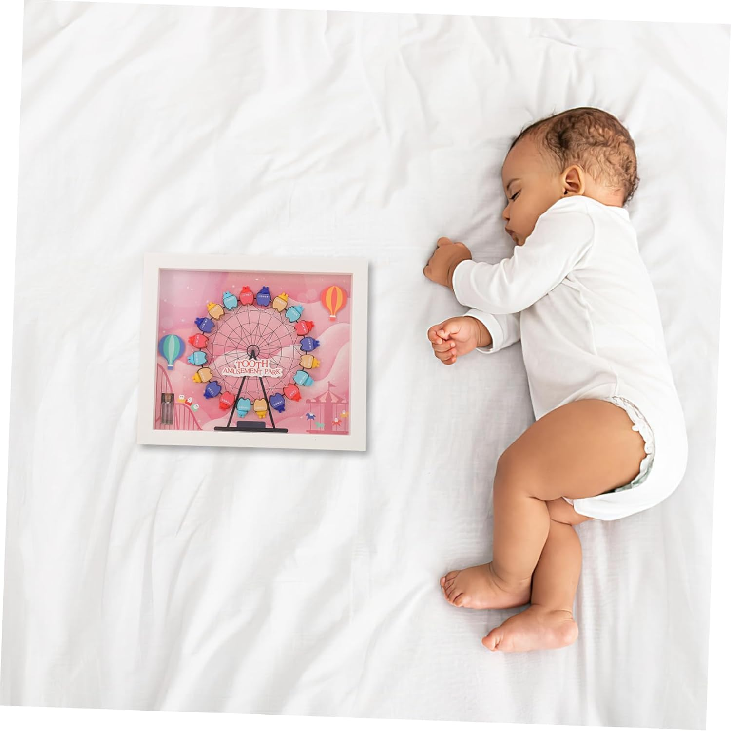 SHOWERORO Tooth Box Keepsake for Boys Decorative Newborn Tooth Storage Present for Cherishing Milestones Durable Design