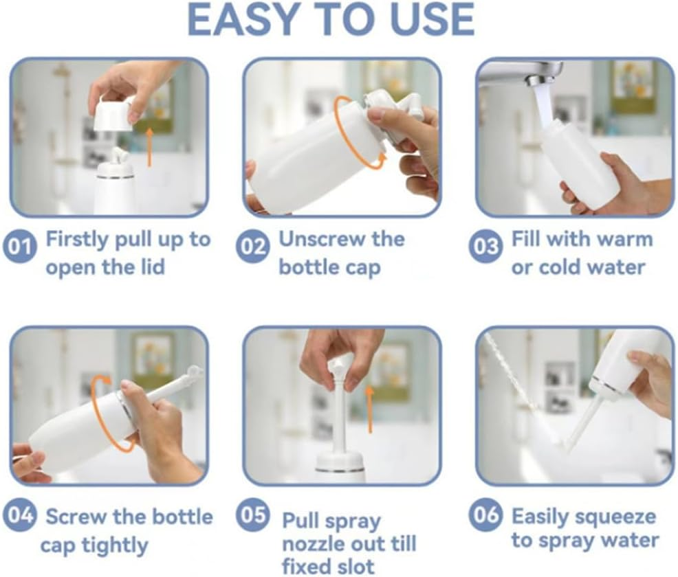 Bjworeye Portable Gynecological Bottle for Postpartum Essentials Feminine Care Mom Washer for Perineal Recovery Cleansing Blue image number 5