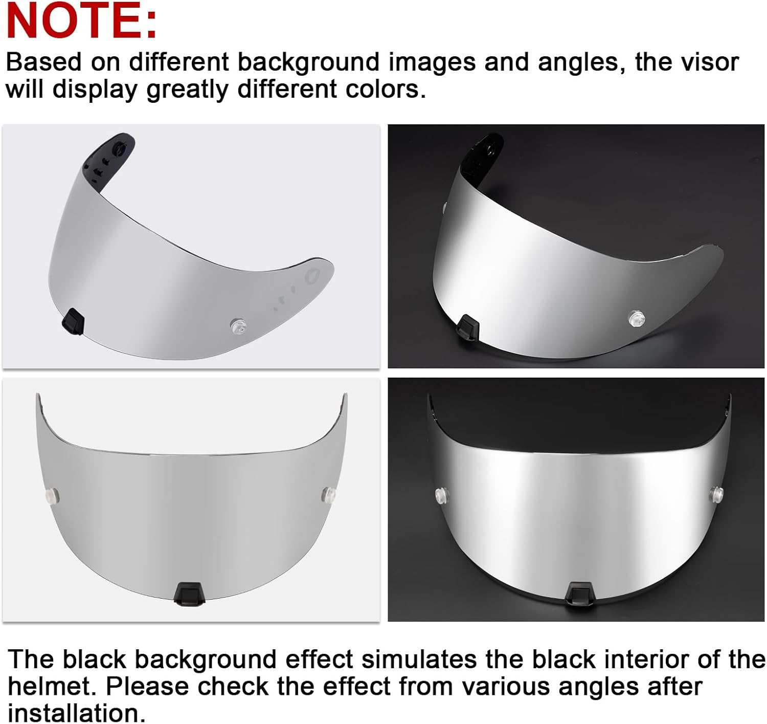 PSLER Helmet Visor for EXO 520 1400 R1 - Mirrored Helmet Visor for Scorpion EXO 391 520 1400 R1 Tinted Visor Motorcycle Helmet Accessories Replacement (Silver Mirror) image number 5