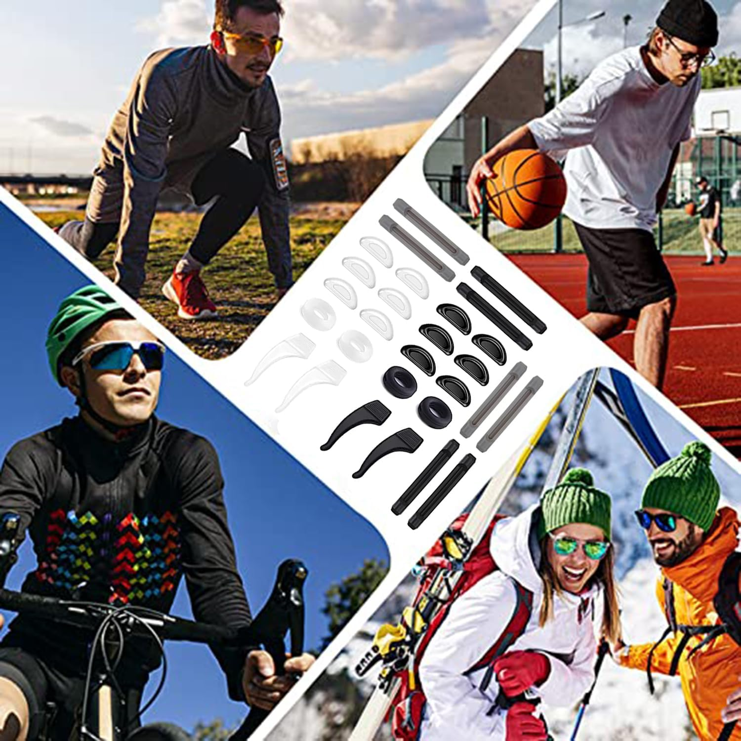 Taicols Eyeglass Nose Pads, 28 Pcs Eyeglass Retainer Grips Holder, Eyeglass Ear Grip, Eyeglass Ear Cushions Temple Tips Eyeglass Strap Eyeglass Pads Eyeglass Ear Hooks Eyeglasses Temple Tips Sleeve image number 4