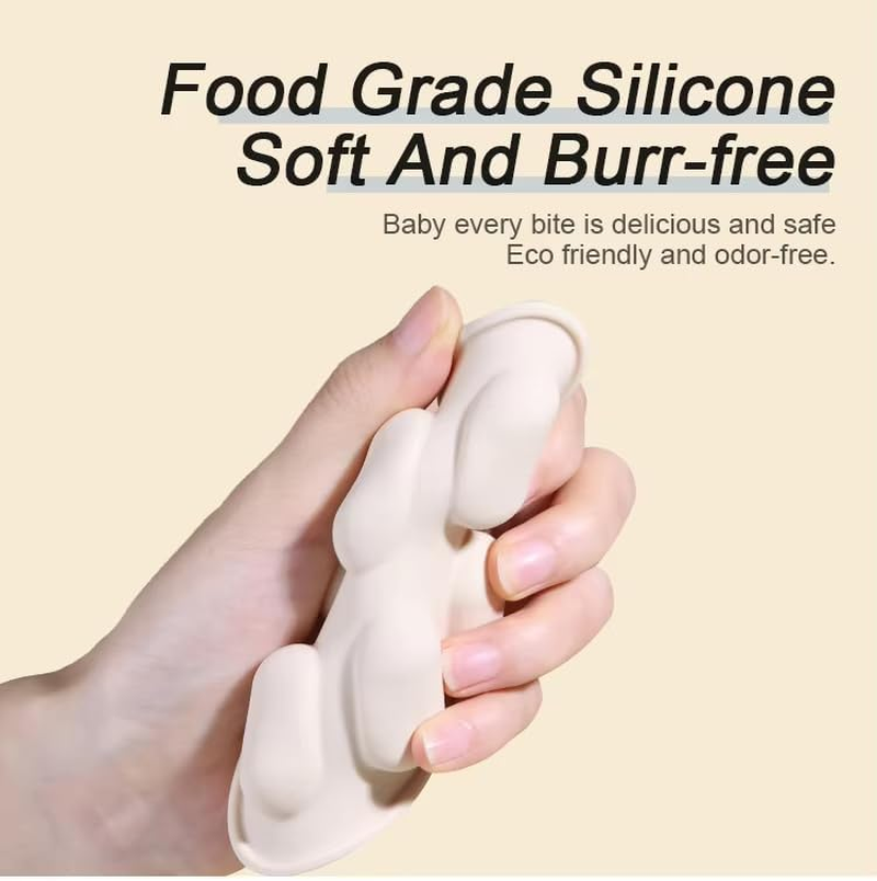 Eco-Friendly BPA Free Baby Food Feeder and Teether with Silicone Nibble Tray Set - Breastmilk Popsicle Freeze Tray - Safe Teething Solution for Infants (Yellow) image number 4