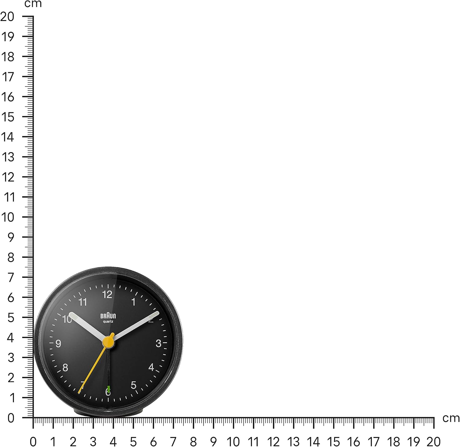 Braun Classic Analogue Clock with Snooze and Light, Quiet Quartz Movement, Crescendo Beep Alarm in Black, Model BC12B, One Size image number 5