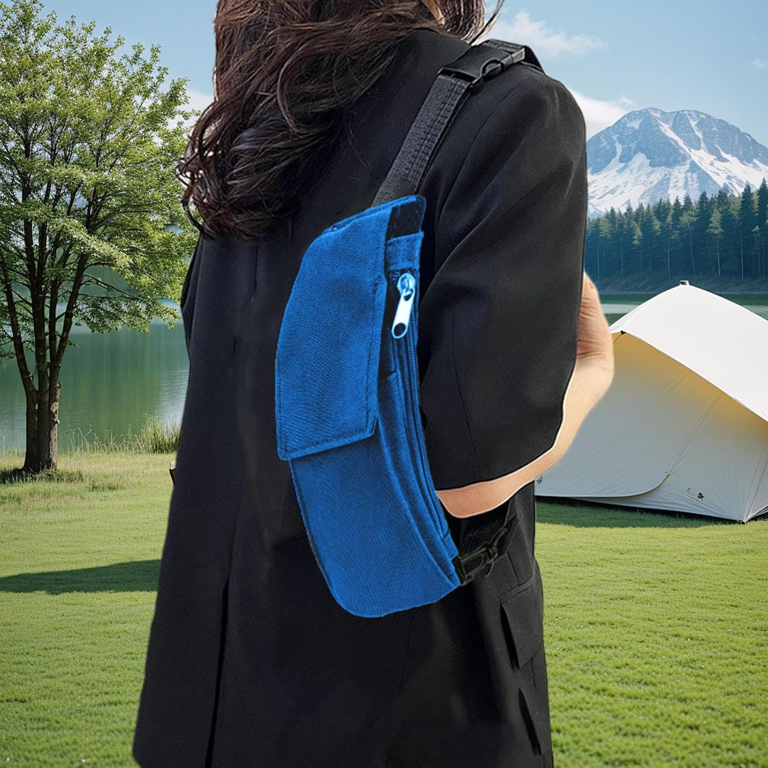 Fizepgo Phone Bag,Phone Chest Neck Pouch - Outdoor Shoulder Purse - for Fitness Cycling Hiking Indoor Travel Workout Gym Running image number 6