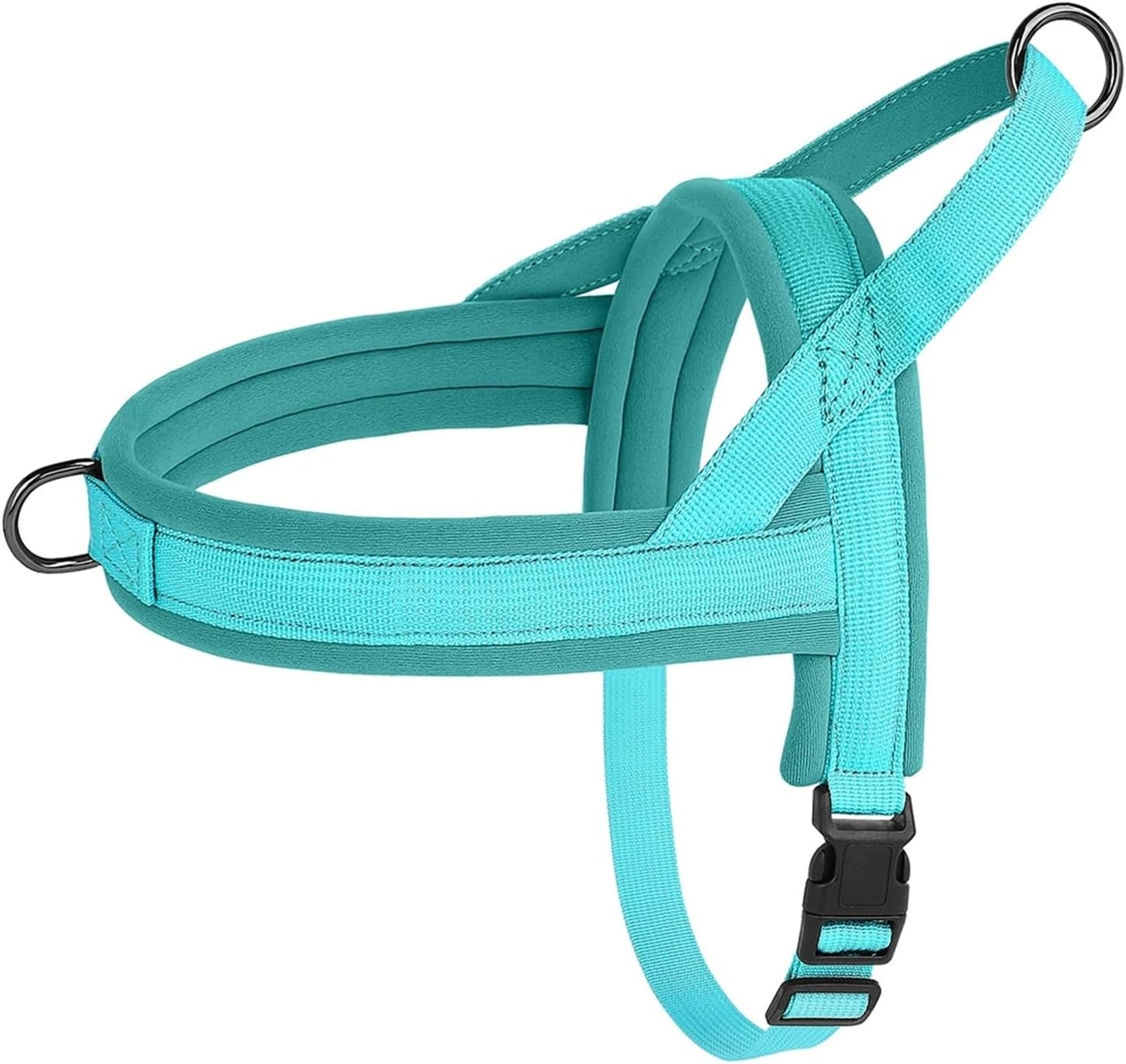 KANGYEBAIHUODIAN Soft No Pull Small Medium Dog Harness Nylon Pitbull Dog Puppy Harnesses Padded Pet Vest Adjustable Fit for Small Dog Chihuahua Pug (Color : Purple, Size : S)