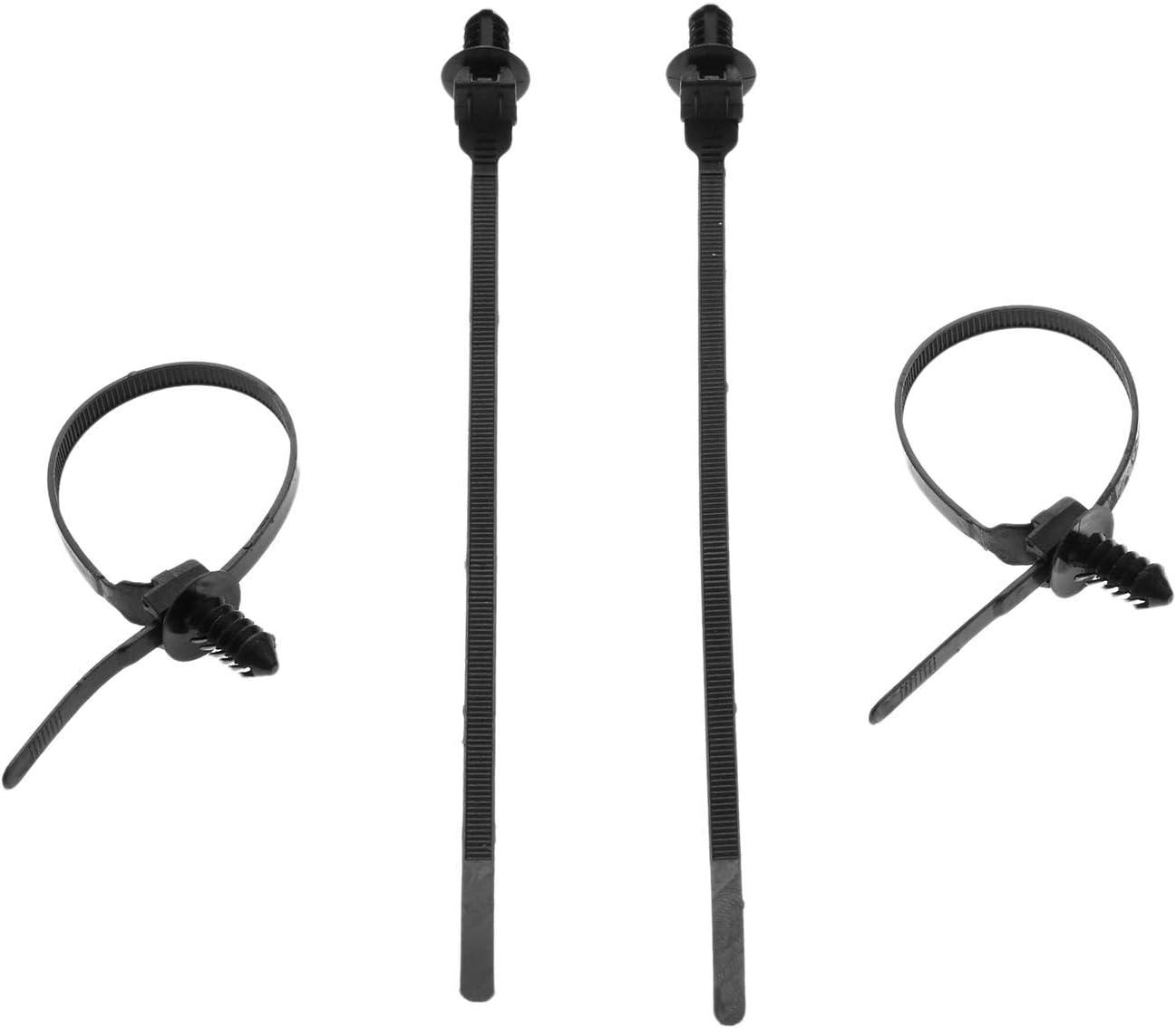 Mtsooning Car Mount Wire Tie, 30PCS Black Nylon Push Mount Wrap Straps, 7.28Inch Zip Fastener Cable Clips for Sorting Out Cable and Wire Clearly, Household Construction Electronic Auto Industry image number 4