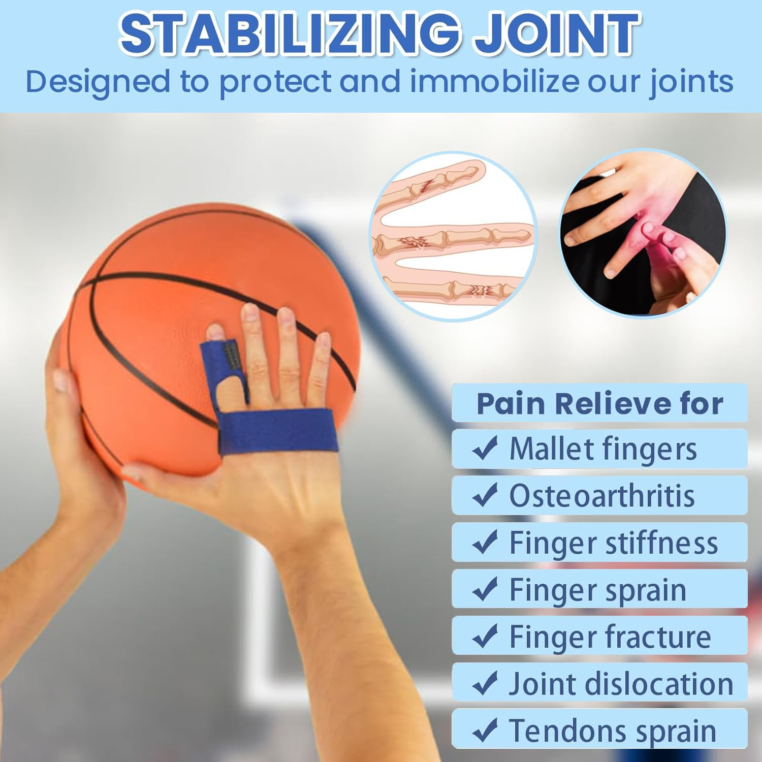 Finger Braces, Trigger Finger Splints for Straightening, Mallet Finger and Broken, Straighteners Provide Support and Relieve-Left