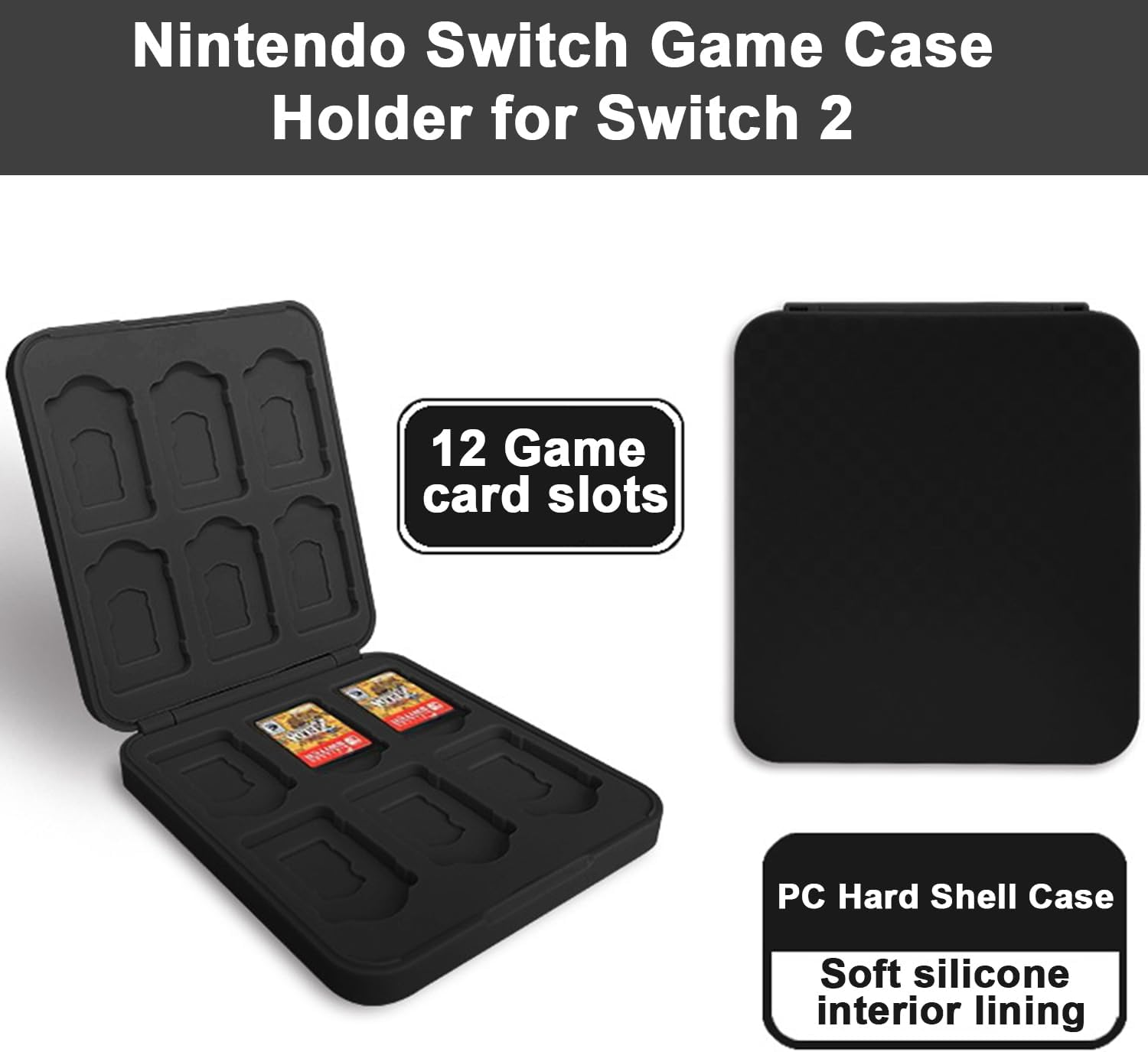 Switch 2 Accessories Set for Nintendo Switch 2 (2025),Portable Switch Accessories Bundle Carry Case & Protective Case Cover, Screen Protector,Thumb Grip Green,Stand & Card Case image number 3