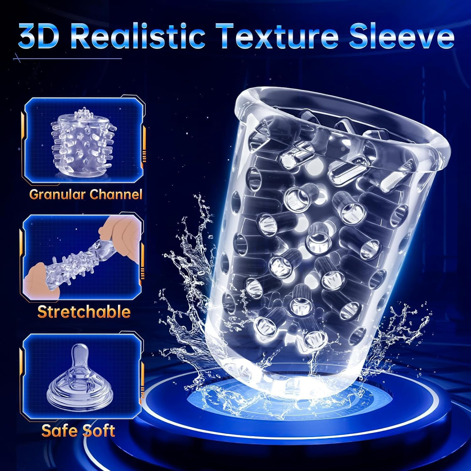 LONZYON Automatic Sucking Male Masturbator Sex Toys for Men, LCD Display 9 Thrusting & Rotating & Suction Mens Sex Toy, Electric Penis Pump Hands Free Pocket Pussy Stroker and 3D Realistic Textured Adult Toys (White) image number 4