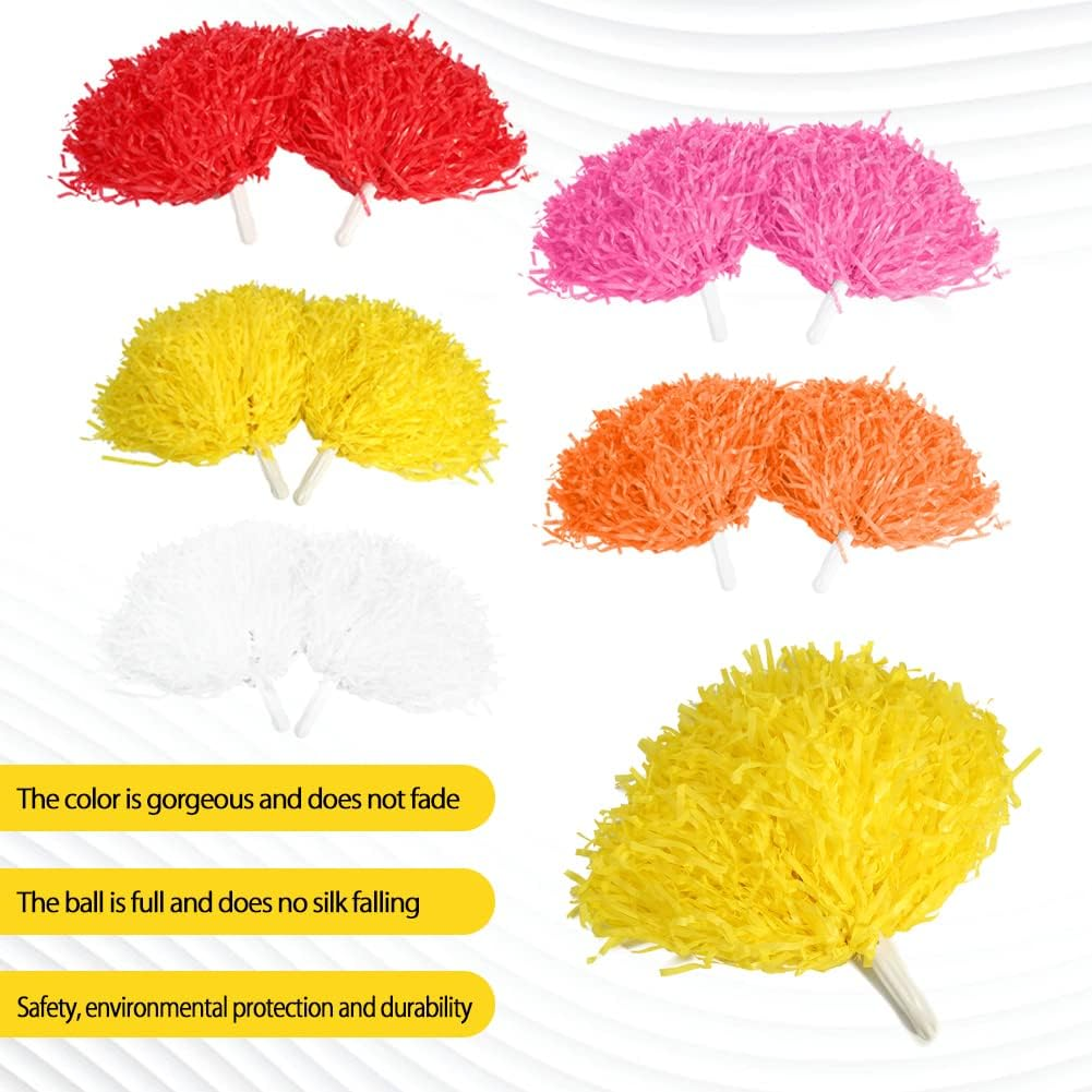 VGEBY 2 Pcs Cheerleader Pom Poms for Sports Party Dance Accessory image number 3