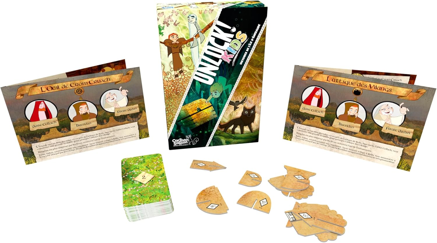 Space Cow Unlock! Kids: Irish Folklore Card Game - Escape Room Game for Kids and Adults, Cooperative Mystery Game for Family Game Night, Ages 6+, 1-4 Players, 20-60 Minute Playtime, Made image number 1