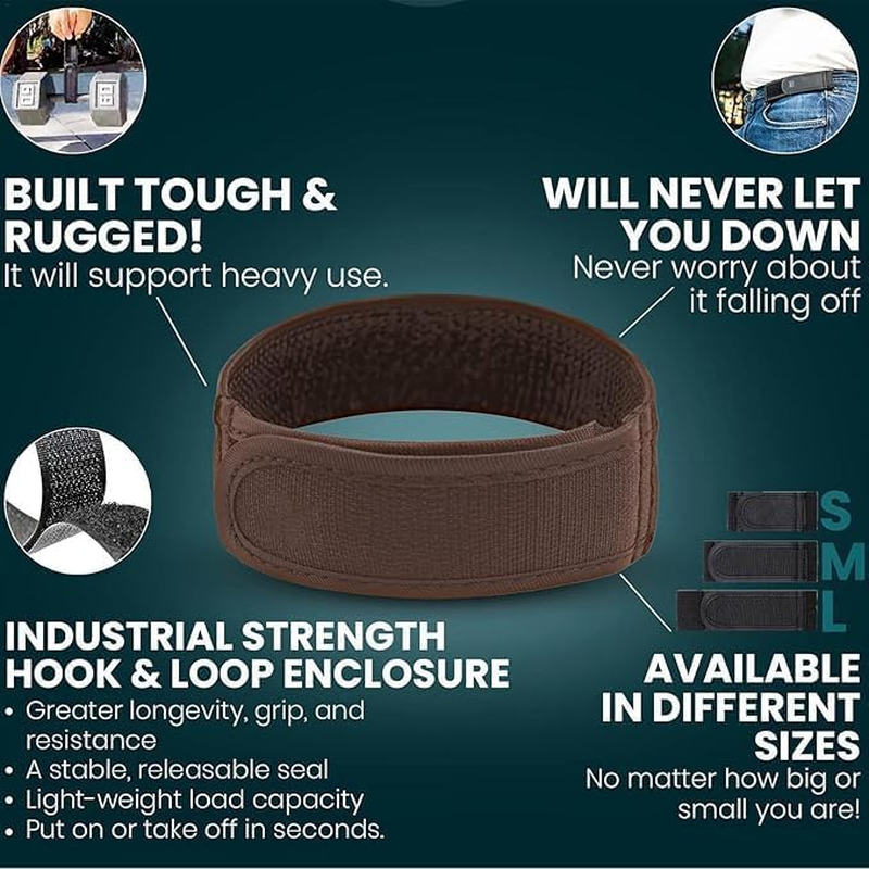 2Pcs No Buckle Elastic Belts Lazy Adjustable Belt Elastic Invisible Side Waist Belt Outdoor Buckle-Less Belt image number 2