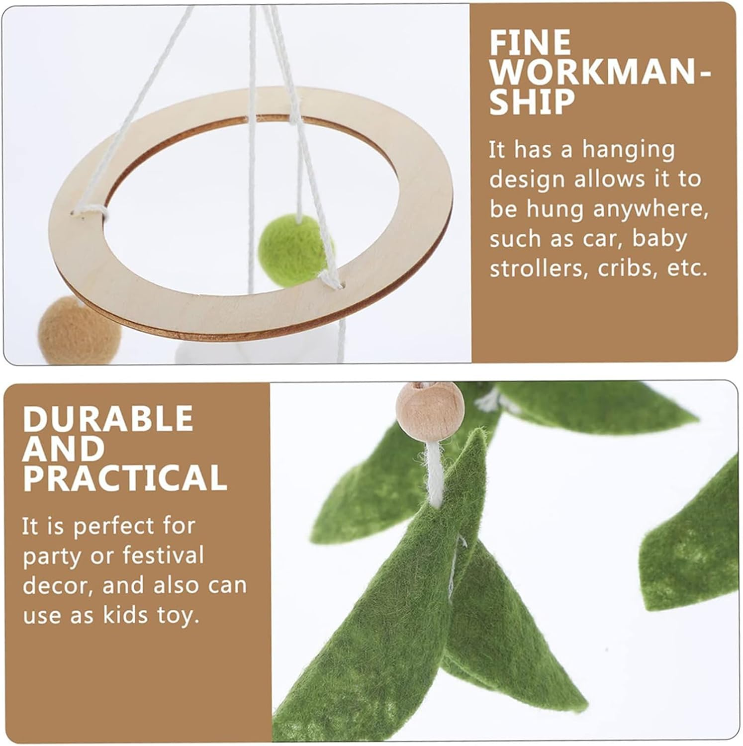 Hand Knitted Bed Rod, Crib, Dolls Bed, Waiter for Bedroom, Nativity Decoration, Bed Pendant, Bedroom Pendant, Felt image number 3