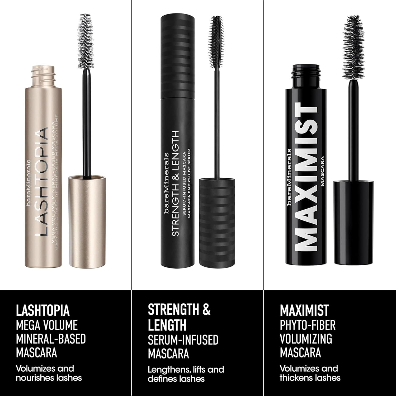 Bareminerals Strength and Length Serum Infused Mascara, Black, 8 Ml image number 4