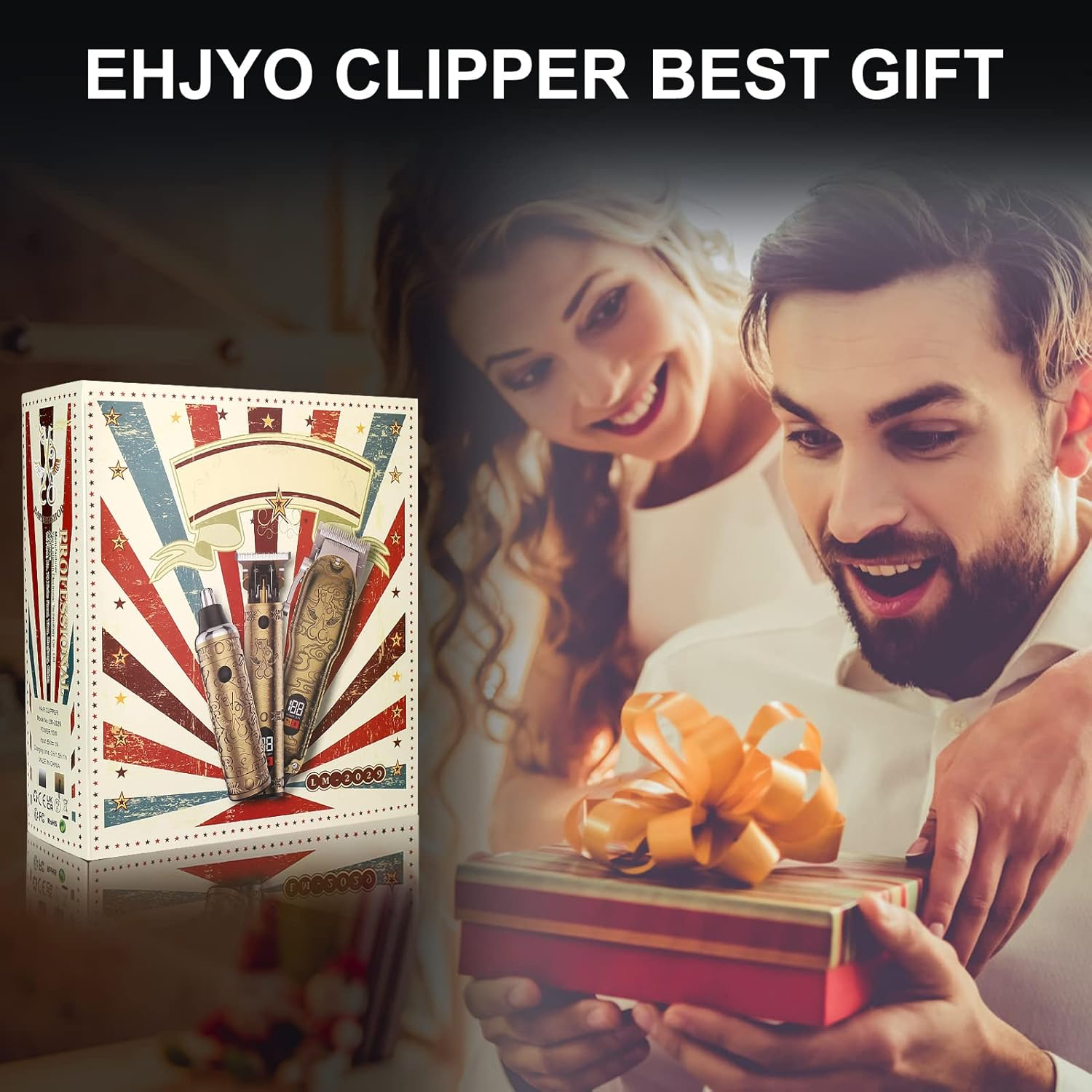 Hair Clippers for Men Cordless Professional Barber Set - USB Rechargeable T Blade Trimmer for Beard/Nose - Hair Cutting Kit Gifts for Men - Bronze 4 image number 3