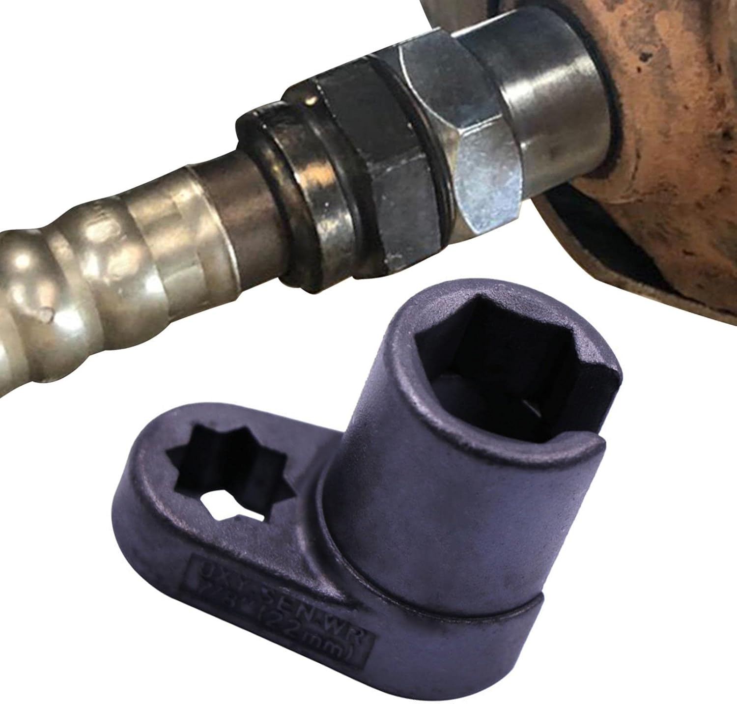 Oxygen Sensor Socket - Automotive Oxygen Sensor Socket Wrench - Puller and Thread Chaser Set Oxygen Sensor Removal Tool image number 3