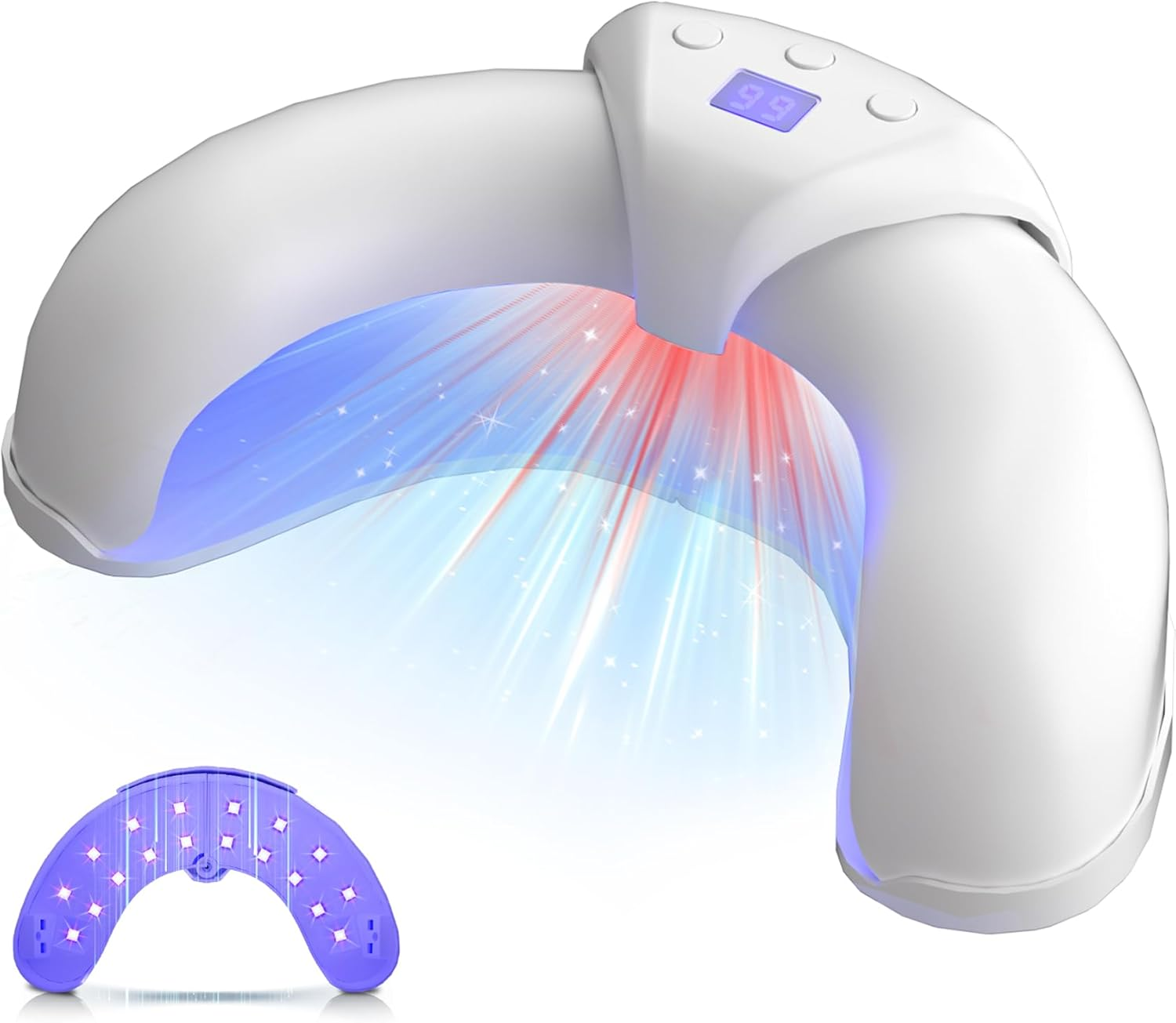 2025 6.0 Nail Fungus Lase, Dual Wavelength Technology, 470 Nm Blue & 905 Nm Infrared, Intelligent 3 Time 30S/60S/99S, Ultraportable Folding Design (White) Antifungal Laser